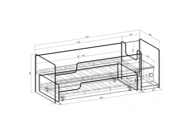 Детская выкатная кровать Легенда К302.41 в Керчи